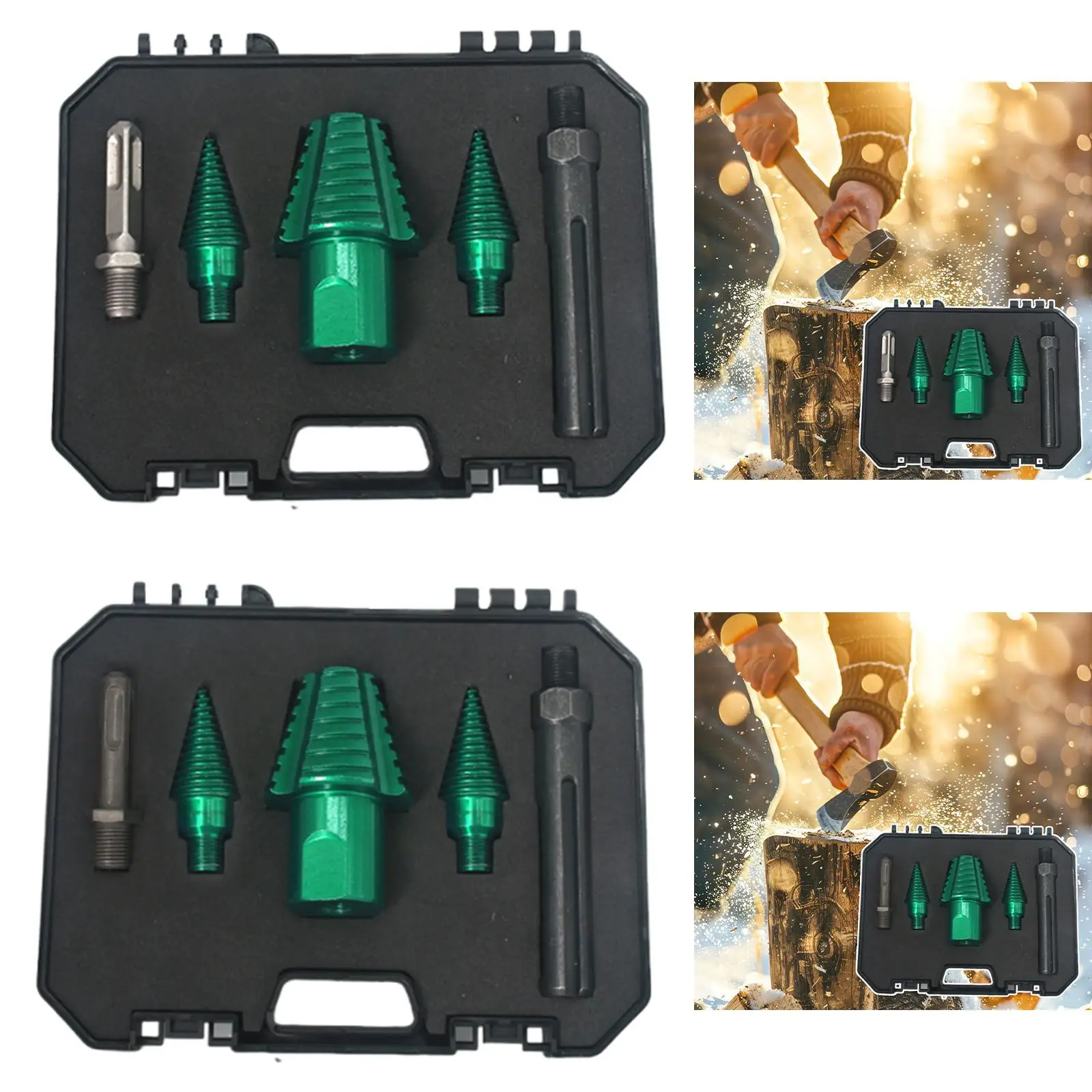 Picture 5: 5-piece Wood Drill Set with Kindling Firewood And Cone Drill Made of Carbon