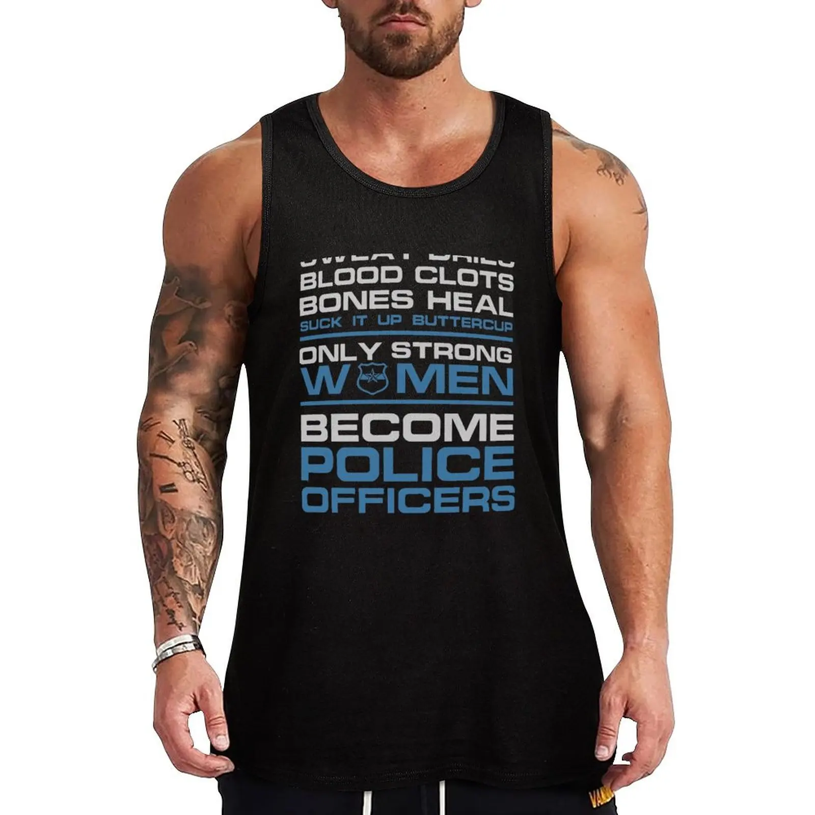 police officer boyfriend police officer k9 police officer wife Tank Top men clothing t-shirt gym man