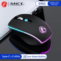 iMICE 2.4G/Bluetooth Dual Modes Wireless Mouse RGB Backlit Silent Rechargeable Mouse For Home Office Laptop Computer Gamer