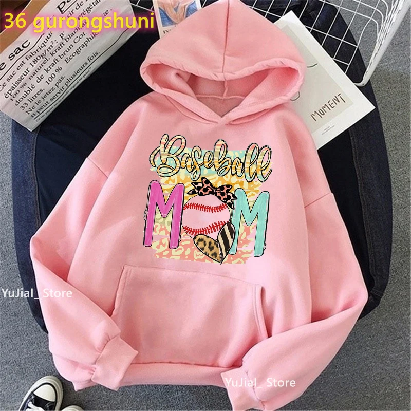 

Leopard Football/Baseball Mom Graphic Print Cap Hoodies Women'S Clothing Mother'S Day Gift Sweatshirt Femme Harajuku Tracksuit