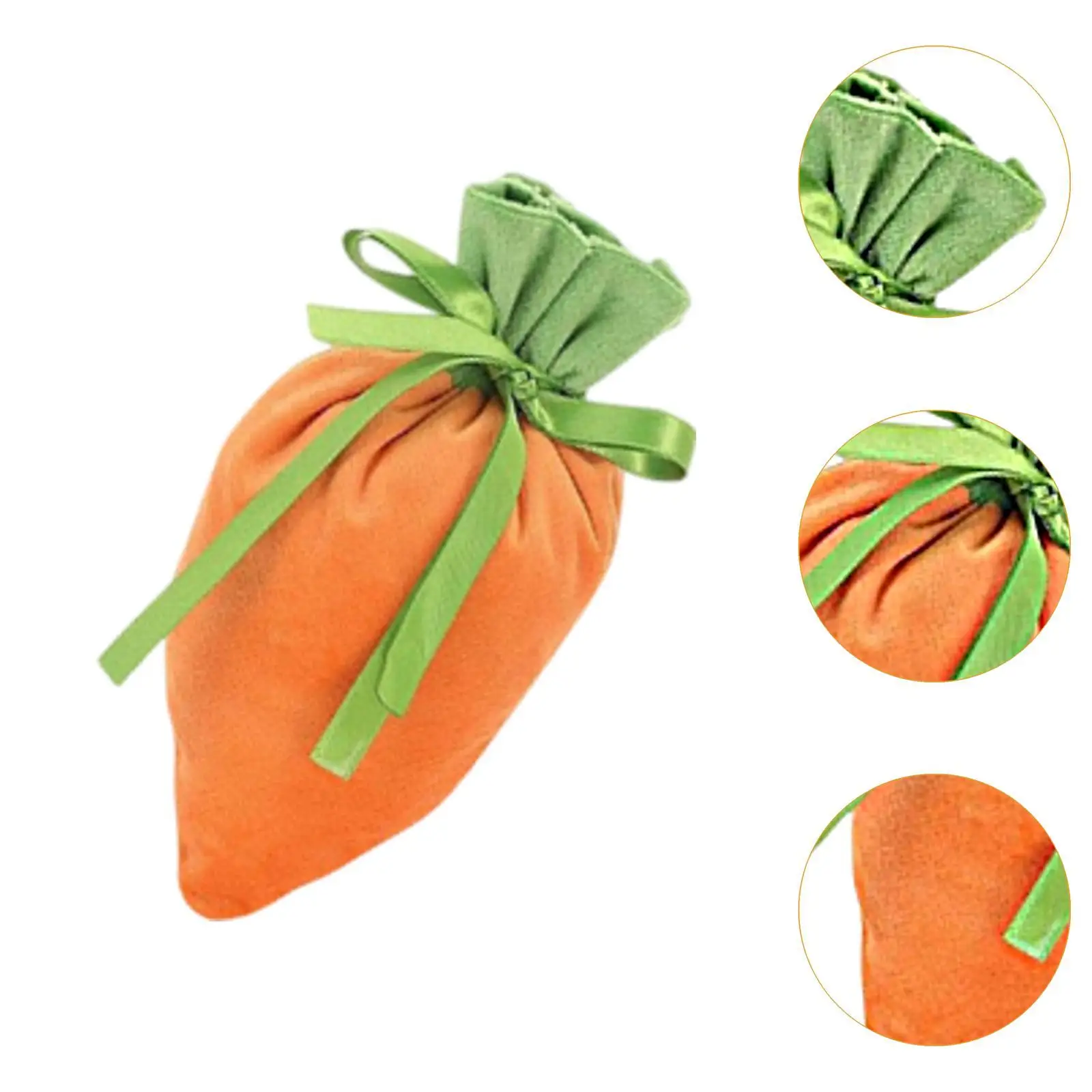 4 Pezzi Sacchetti Regalo Di Carota Di Pasqua Confezioni Decor Pouch Cartone Animato A Forma Di Carota Ornamento per Feste All'aperto Festival Anniversario