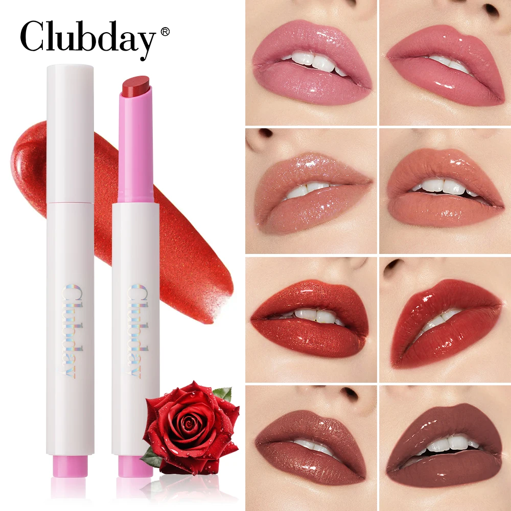 Clubday 8 color Press lipstick  moisturizing mirror color lip balm moisturizing rose fragrance hydration lip honey