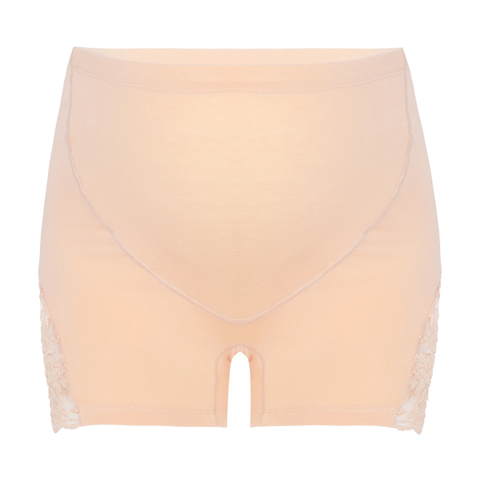 Ropa informal para mujeres embarazadas, pantalones de seguridad antideslumbrantes, de cintura alta o baja, con lazo de encaje decorado, Color sólido