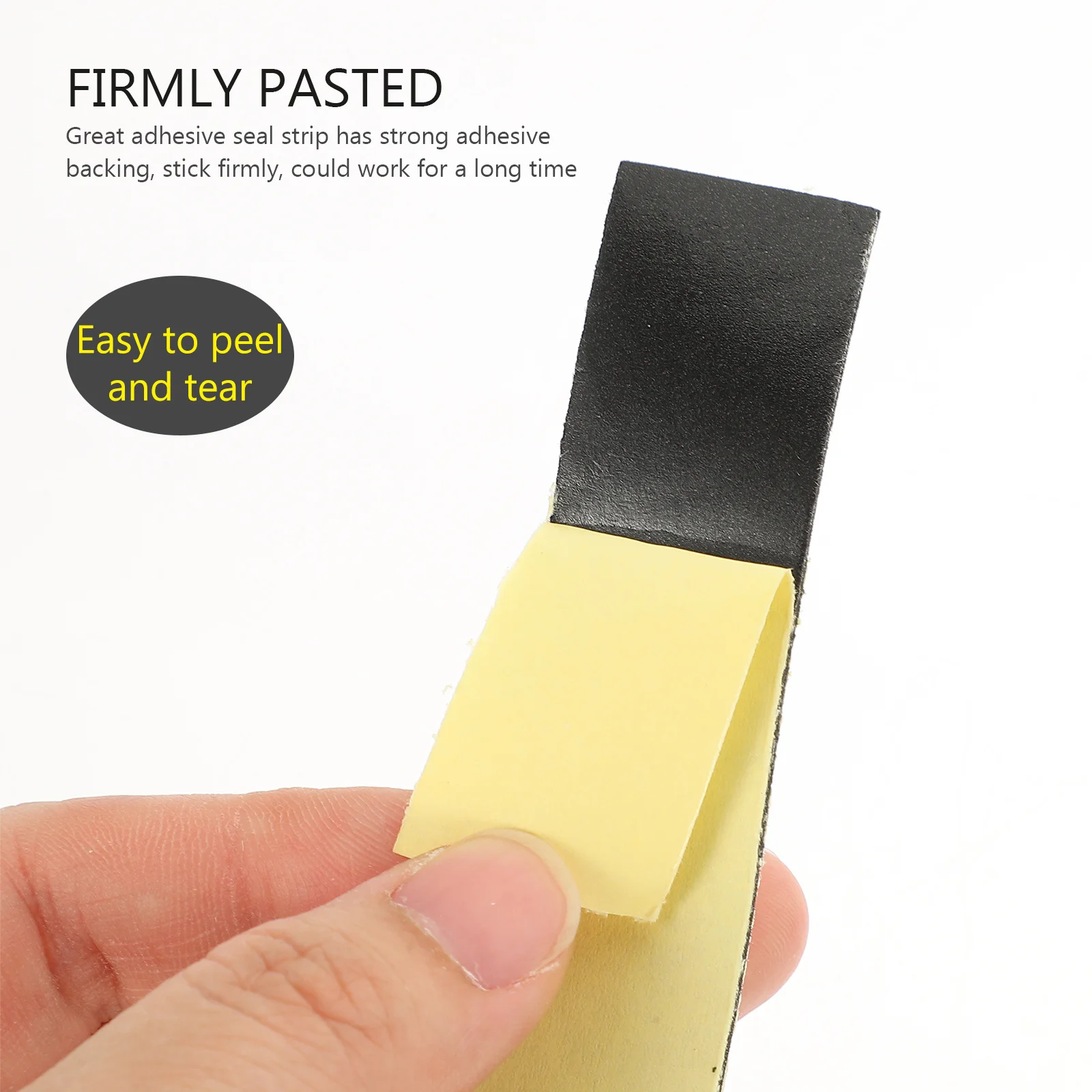 

2pcs 2 Rolls Shockproof Sponge Tape Adhesive Seal Strip For Home Window Door Eva Sealing Tape Diy Multi-Function Windproof Noise