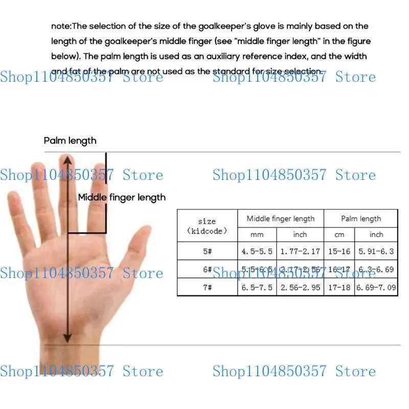قفازات حارس مرمى 5ASD ، قفازات كرة القدم بحماية معصم كرة قدم قفاز