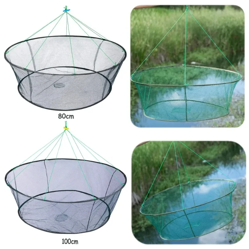 

Open folding lifting net, fish bag, crab cage, fishing net, hand thrown net, lifting net, circular shrimp net