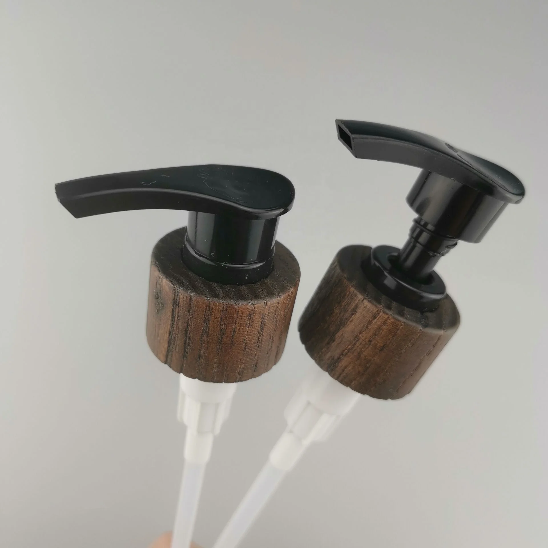 

10/15Pcs 28mm Neck Size Envrionmental Bamboo Wooden Press Pump Head Lids 28/410 Shower gel Shampoo Emulsion Foam Pump Dispenser