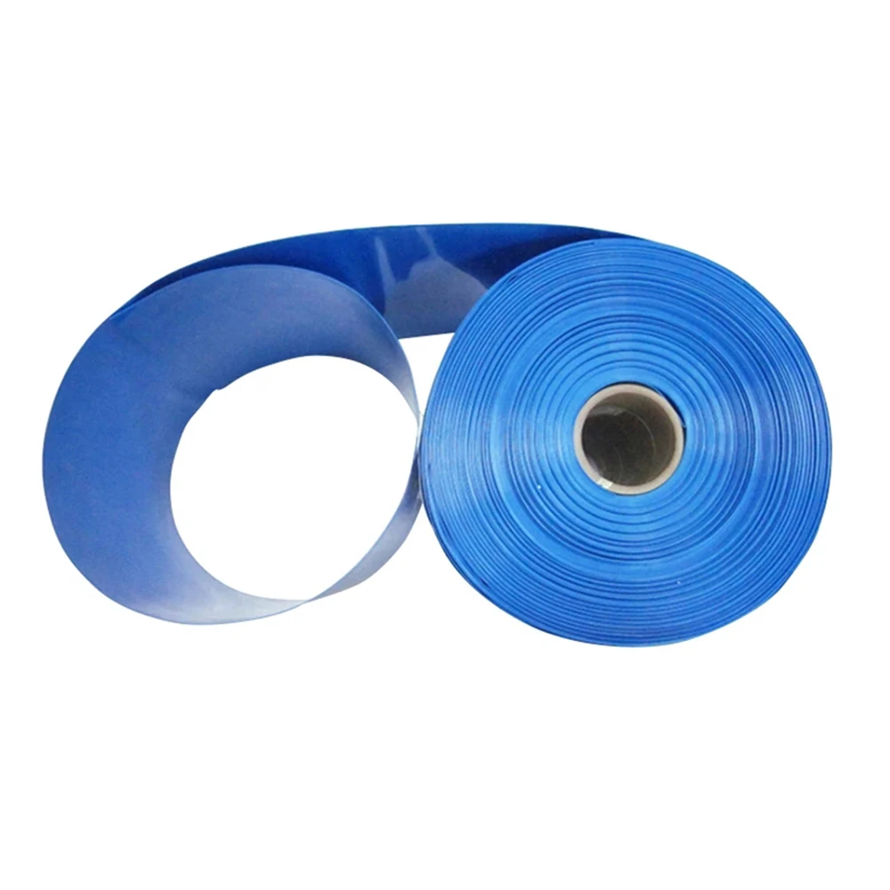 2M PVC Heat Shrink Tube Blue Shrink Wrapping Heat Shrinkable Tube 18650 Battery Insulation Sleeve Termoretractil Para Batería