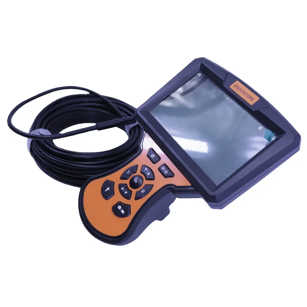 M50 เลนส์กล้องตรวจสอบงู Endoscope 1080P กันน้ํา Borescope ยานยนต์หน้าจอ 5 นิ้ว