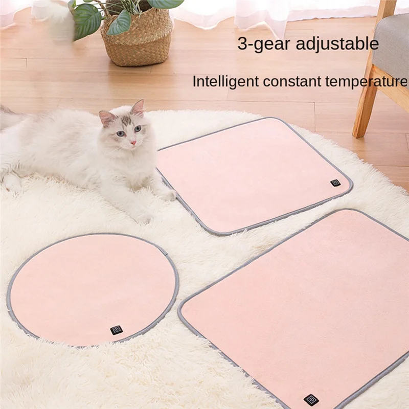 B62B-almohadilla calefactora para mascotas, manta eléctrica suave, calentador de Control de temperatura, calentador de cama para animales, alfombrilla calefactora rectangular, fácil instalación