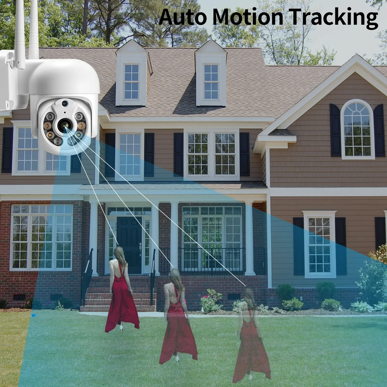 All in one with 12." LCD Wireless Security Camera System Home 8CH 3MP NVR Kit 4pcs 1536P Outdoor IP Cameras H.265