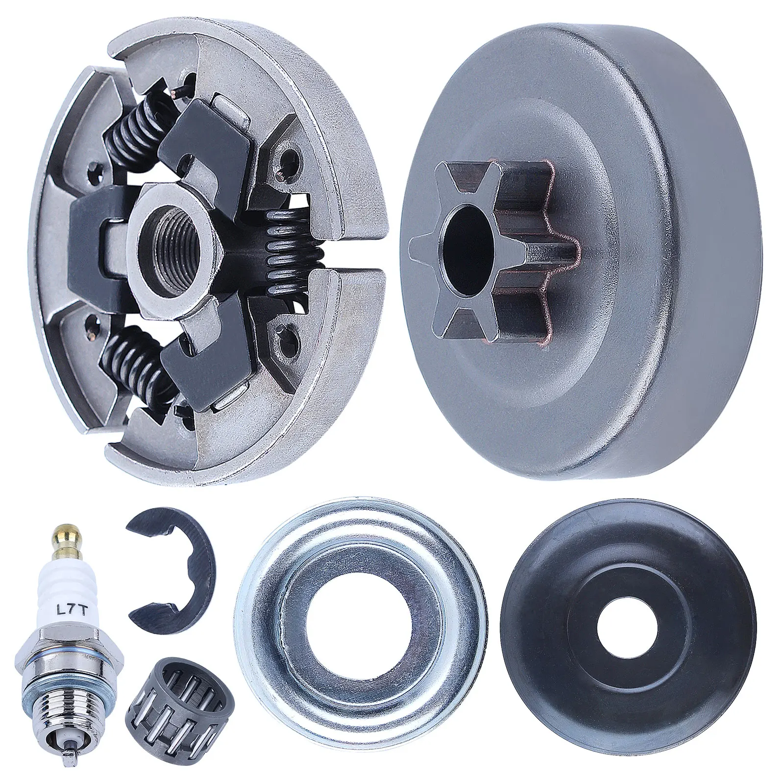 3/8 "6T pignone frizione rondella tamburo Kit cuscinetto ad aghi per Stihl MS170 MS180 018 017 motosega candela 1121 162 1001