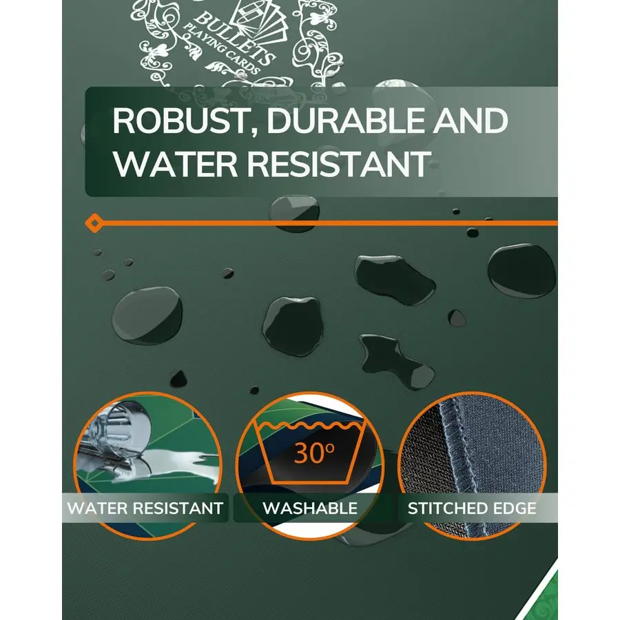 

Игральные карты, коврик для покера Paulie Design, нескользящий, прочный, гладкая поверхность для игр в покер, профессиональный коврик, 70 x 35 180 x 9