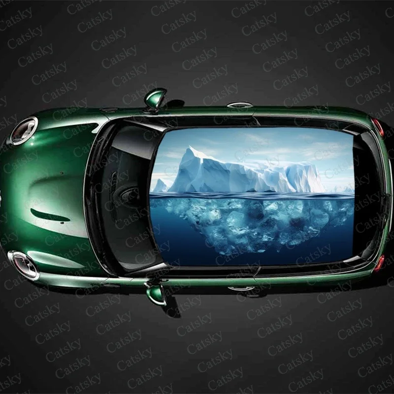 

Arctic Ice Glacier наклейка на крышу автомобиля обертка гоночный внедорожник аксессуары упаковка окрашенная ПВХ на заказ автомобильная графическая наклейка