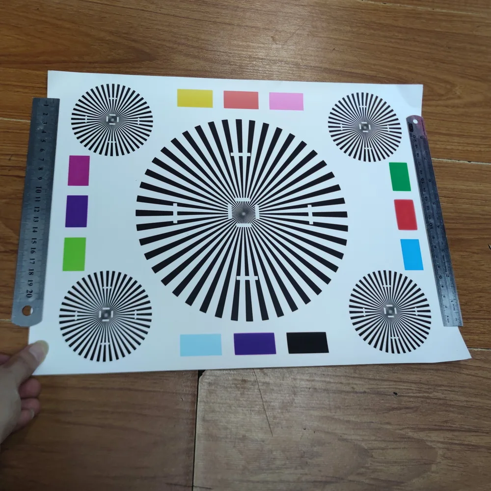 CCTV Camera Test Chart For camera Focusing Test Camera Lens Test Drawing