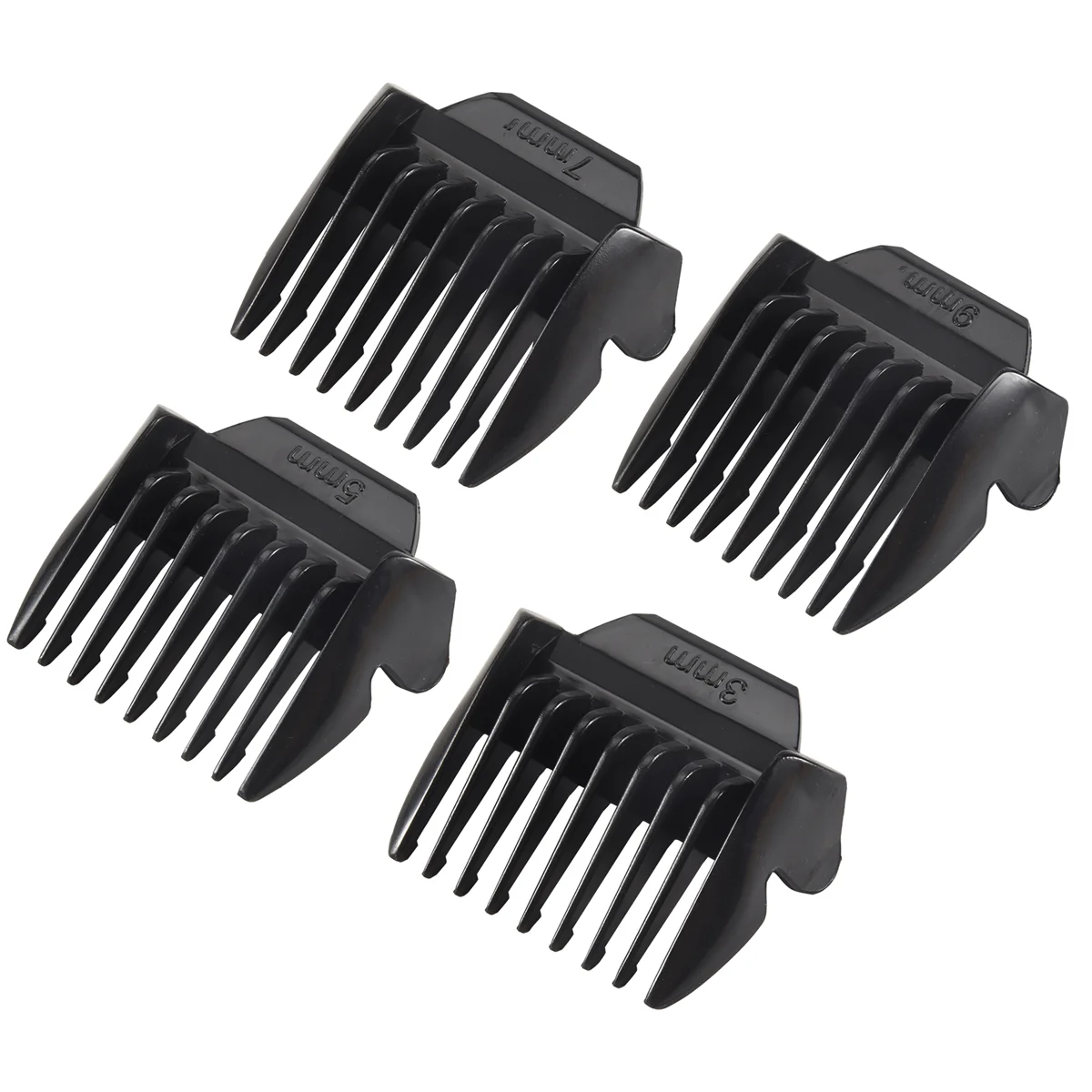 AUSD-4Pcs Limit Comb Replacement Combs Trimmer Head Limit Comb for Philips Hair Clipper 3mm 5mm 7mm 9mm,Black