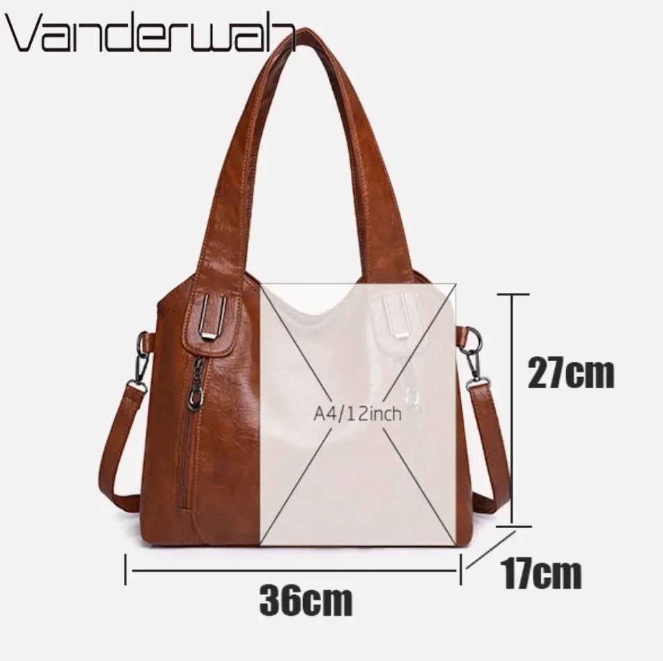 Luxury Shoulder Tote Bag for Women Vintage Handbags High Quality Designer Crossbody Messenger Bag with Large Capacity Hand Bag