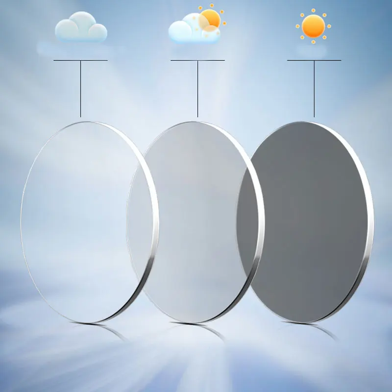 Photochromic Grey Progressive Multifocal Lenses 1.56 1.61 1.67 with Anti Blue Ray Free-Form Prescription Available ADD +0.75~+3.