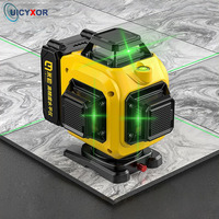 360 Base Rotation 16/12 Lines 4D/3D Laser Level Self-Leveling Horizontal Vertical Cross Powerful Green Beams New Laser