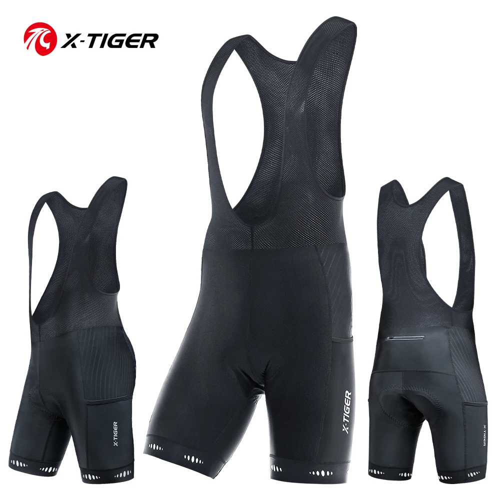 

X-TIGER Men's Cycling Pants Bib Shorts 7 Hour Ride Padded Cycling Bib Tights Quick Dry Summer Cycling Pants Bicycle Shorts 2024