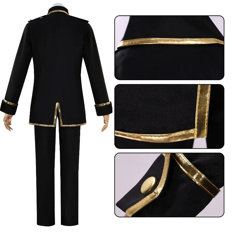 ANIMECC متوفر S-2XL أوكيتا سوجو هيجيكاتا توشيرو أزياء تنكرية شعر مستعار أقنعة العين أنيمي جين تامادوا ملابس الهالوين للرجال #3