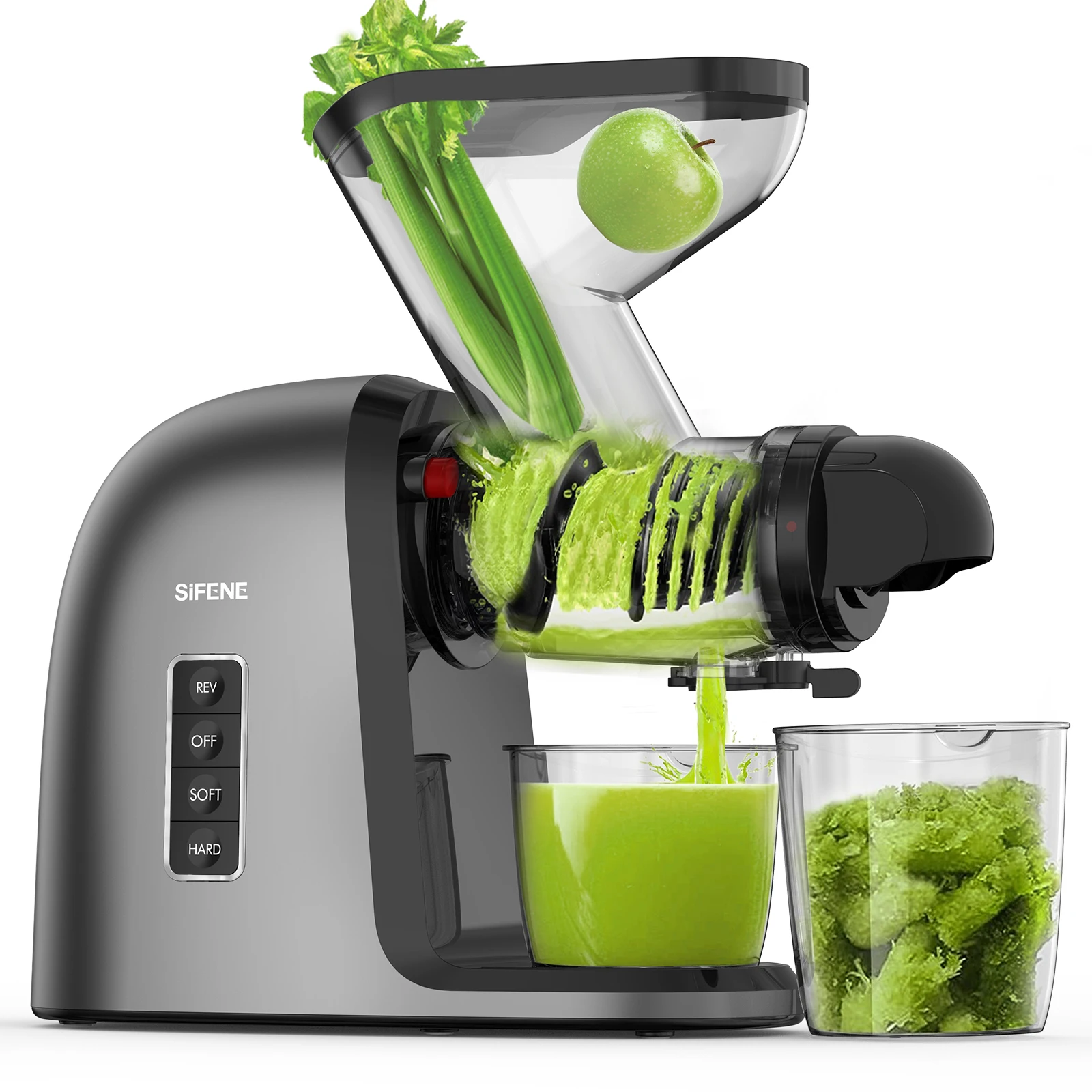 SiFENE Slow Masticating Juicer Machine, Dual 3