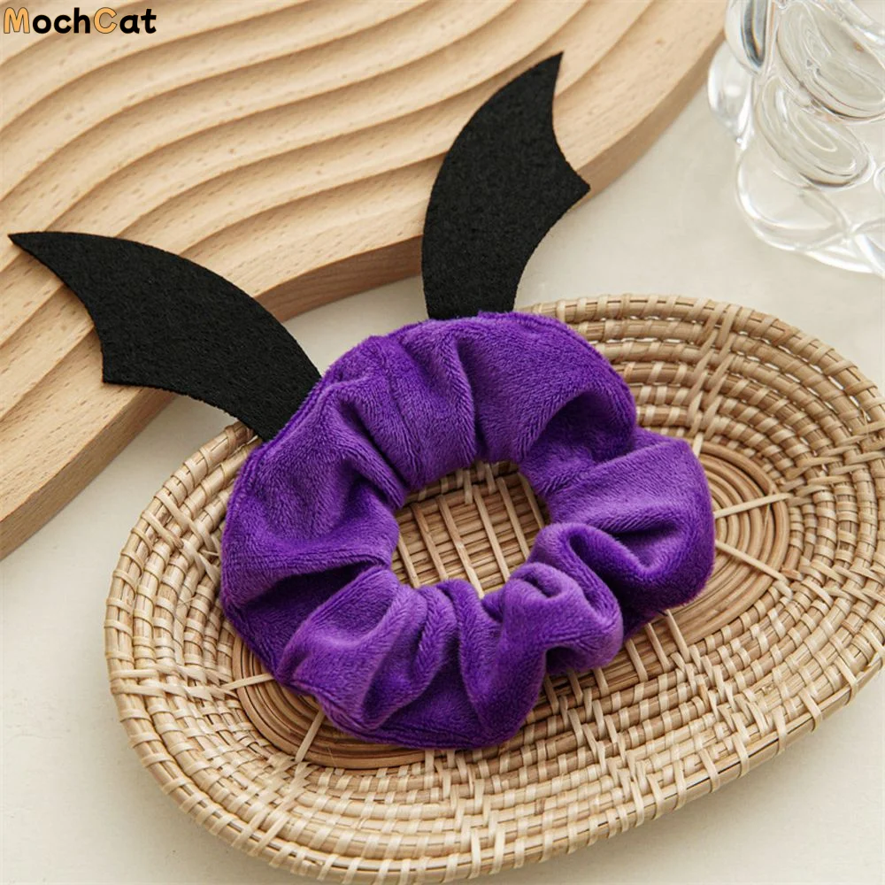 

Cloth Christmas Antler Festival Hair Accessories Women Hair Rope Flannel Scrunchies Elastic Hair Bands Ponytail Holder