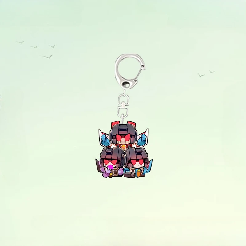 Transformers Acrylic Keychain Optimus Prime Bumblebee Anime Peripherals Originality Personality Pendant Fashion Cartoon Gift - Image 3