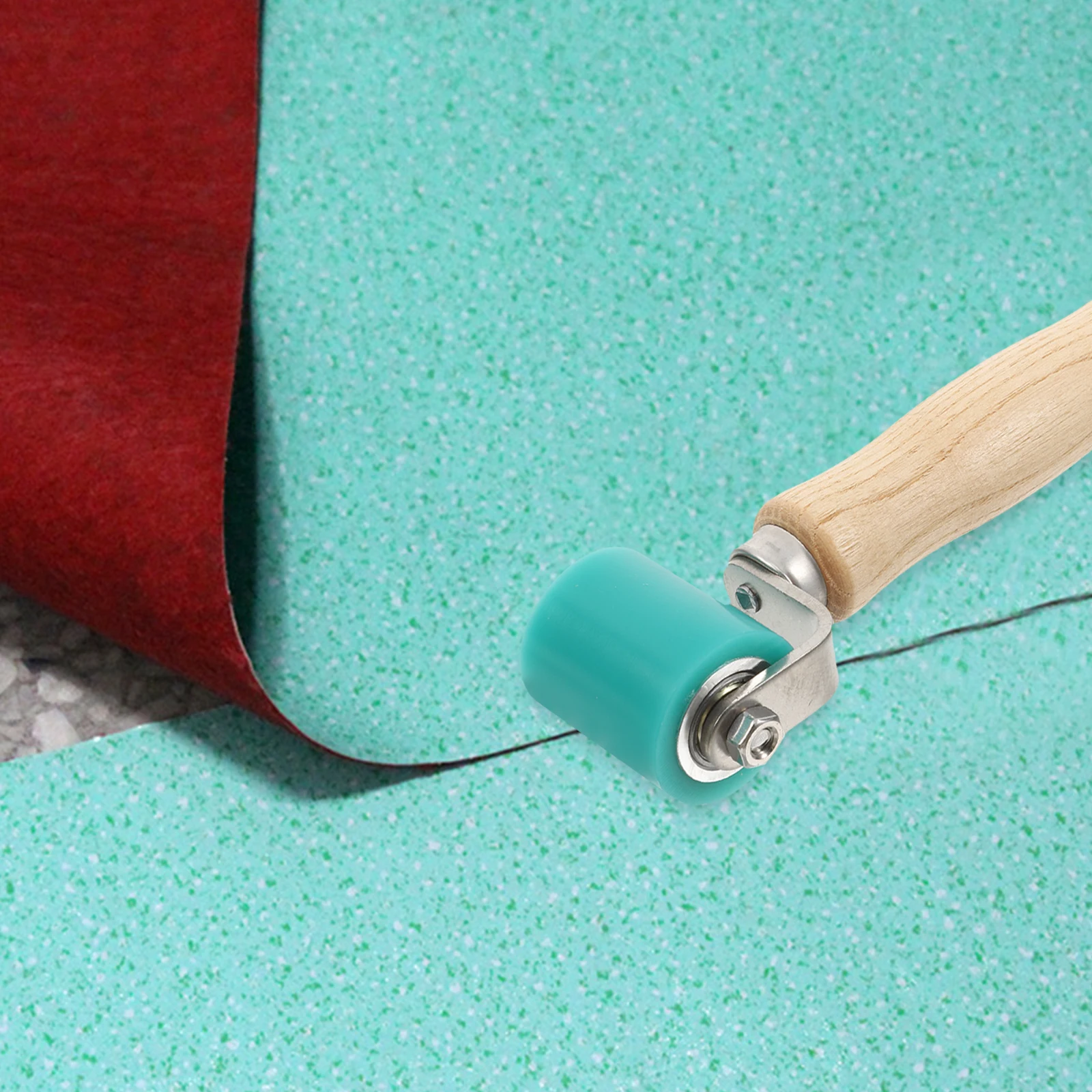 

Silicone Seam Roller Dualhead Brass Detail Portable Smoothing Tool for Wallpaper Roofing Tape Welding PVC Membranes