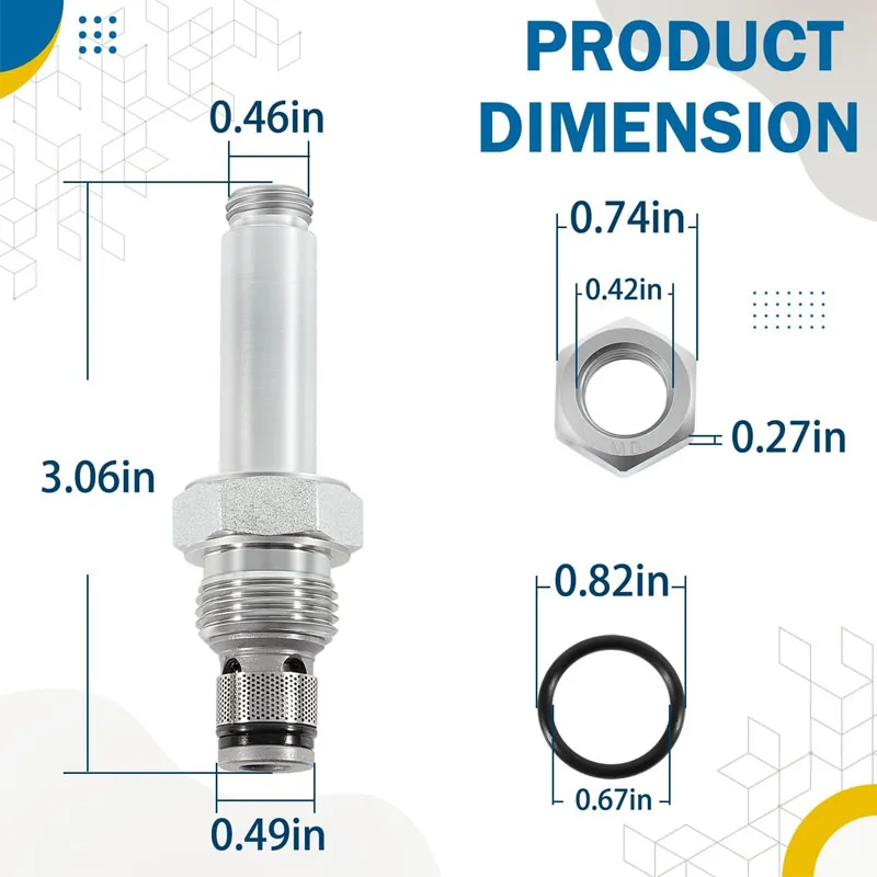 DSV-080-2NCP-N Solenoid Cartridge Valve, Normally Closed, Two-Way, Two-Position, Pilot Operated Solenoid Valve,  VF-4009