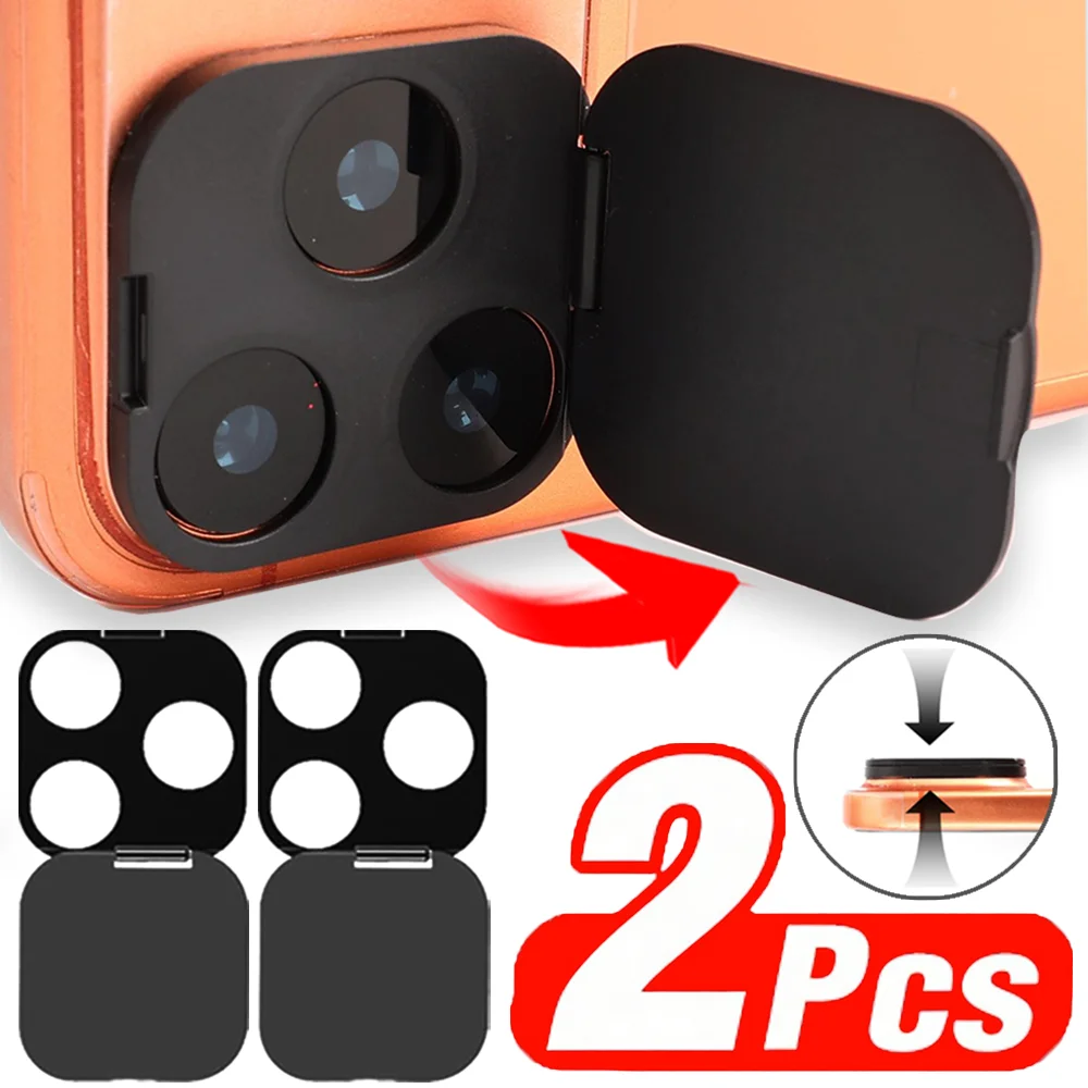 

2-1 шт. Защитная крышка для объектива задней камеры телефона от подглядывания с открывающимся/закрывающимся механизмом, чехол-протектор для конфиденциальности для iPhone 17 Pro/17 Pro Max