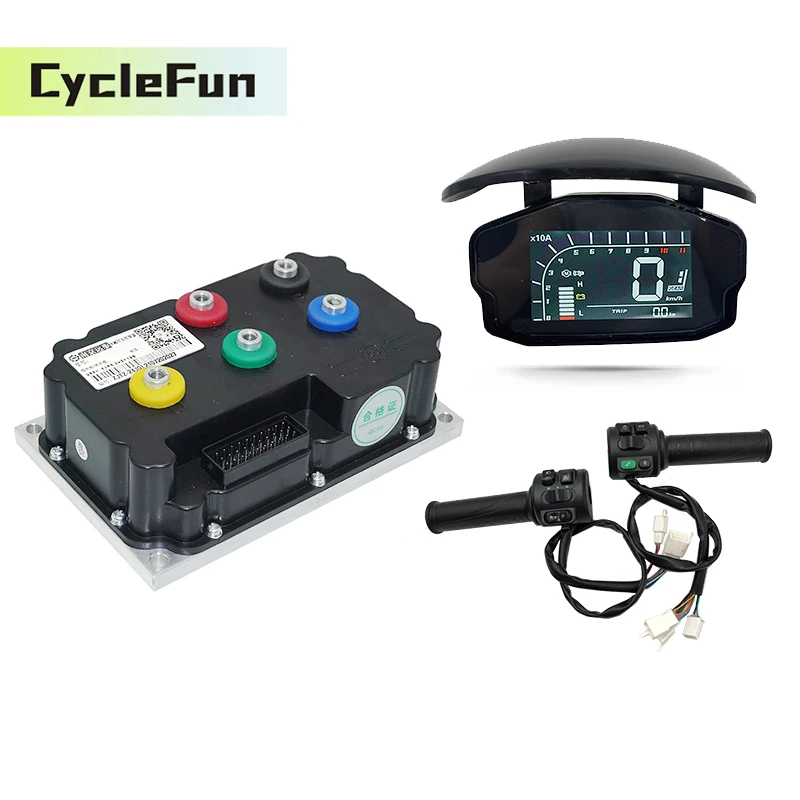 48V-72V FarDriver BLDC ND72360 3KW-4KW Sine Wave Controller With DKD Sunshade Cover Display T08 Throttle For Electric Scooter