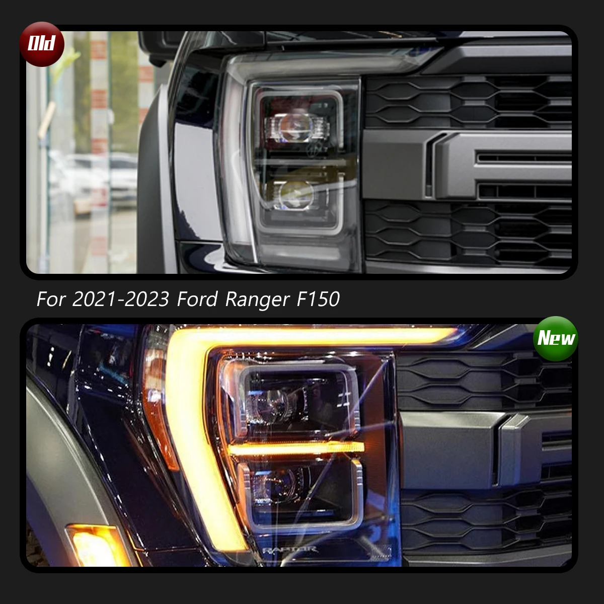 Car Lights For Ford Ranger F150 2021-2023 Headlight LED Projetor head Lamp Daytime Running Light Automotive Accessories