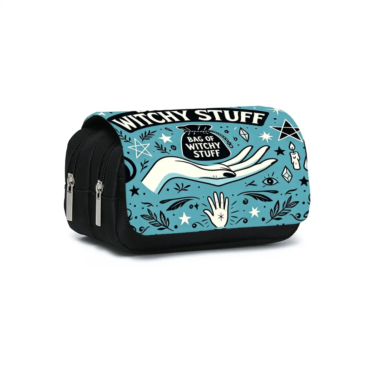 Magic Potion Print Double Layered Flip Pen Case for Boy/Girls Best Gifts 2D Cartoon School Supplies Pencil Case for Children