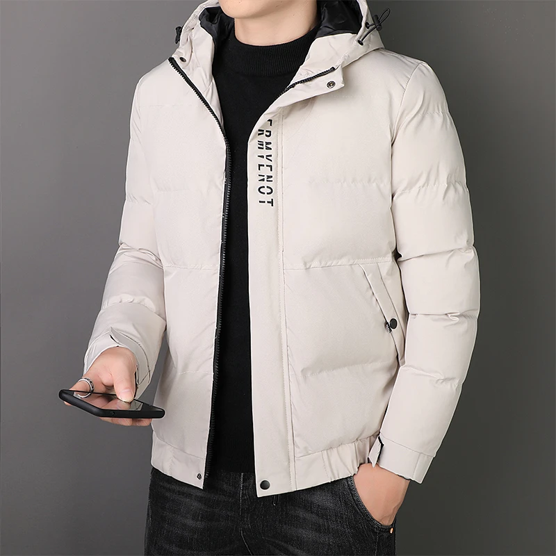 

Мужская зимняя теплая ветровка, парки, модные мужские хлопковые пуховые термокуртки, уличные утепленные теплые стеганые пальто с капюшоном, одежда