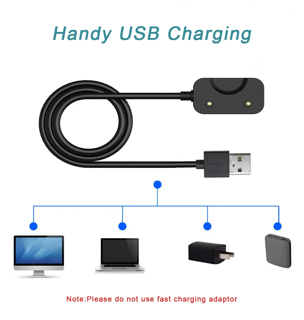 Charging Cable with USB/Type C for Samsung Galaxy Fit 3(SM-R390)Smartwatch,Including a Dock Adapter,Measuring 100CM/39.37 Inches image 6