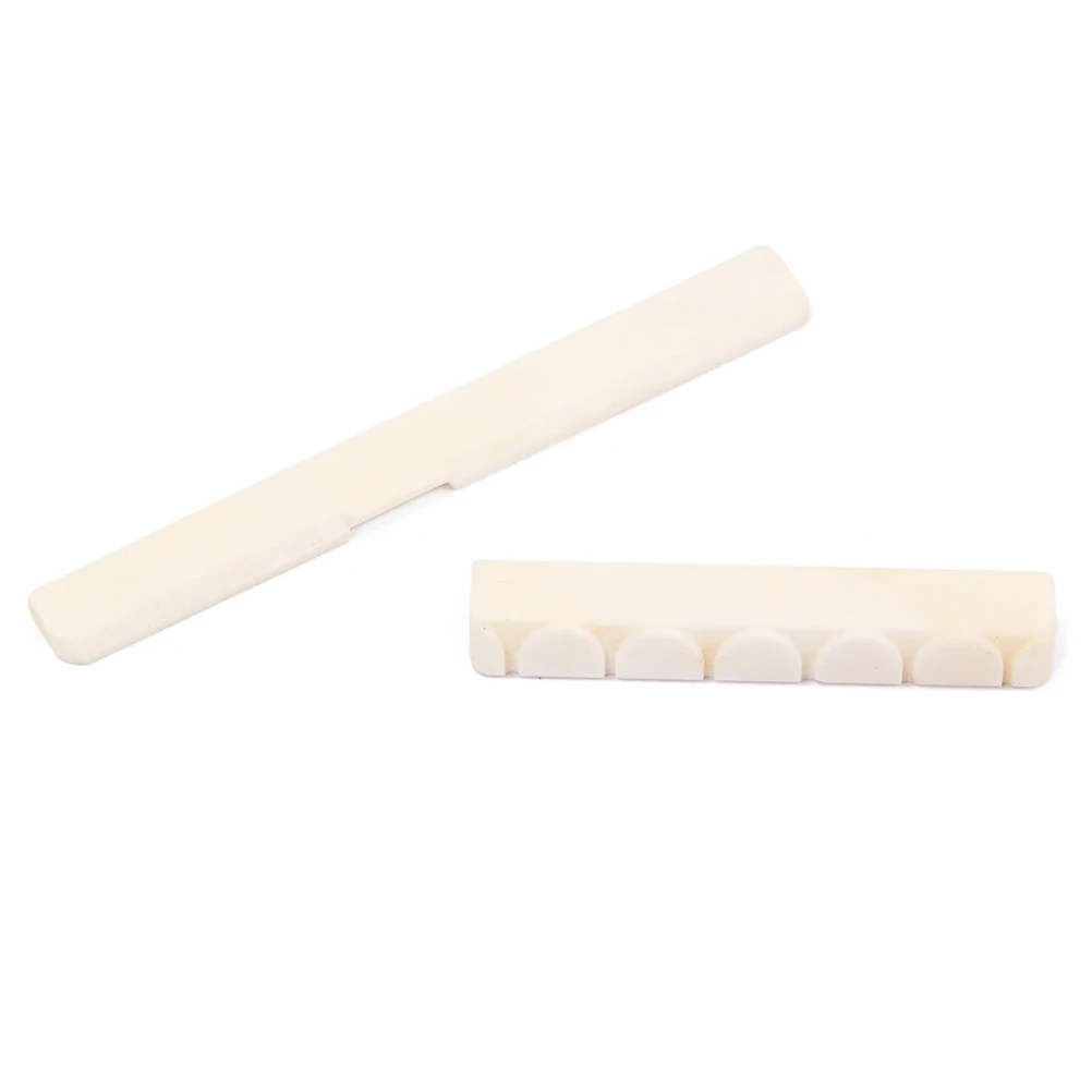 

Bovine Bone Upper and Lower Pillows Guitar Oxen Accessories Bridge Saddle Nut Classical Semicircle