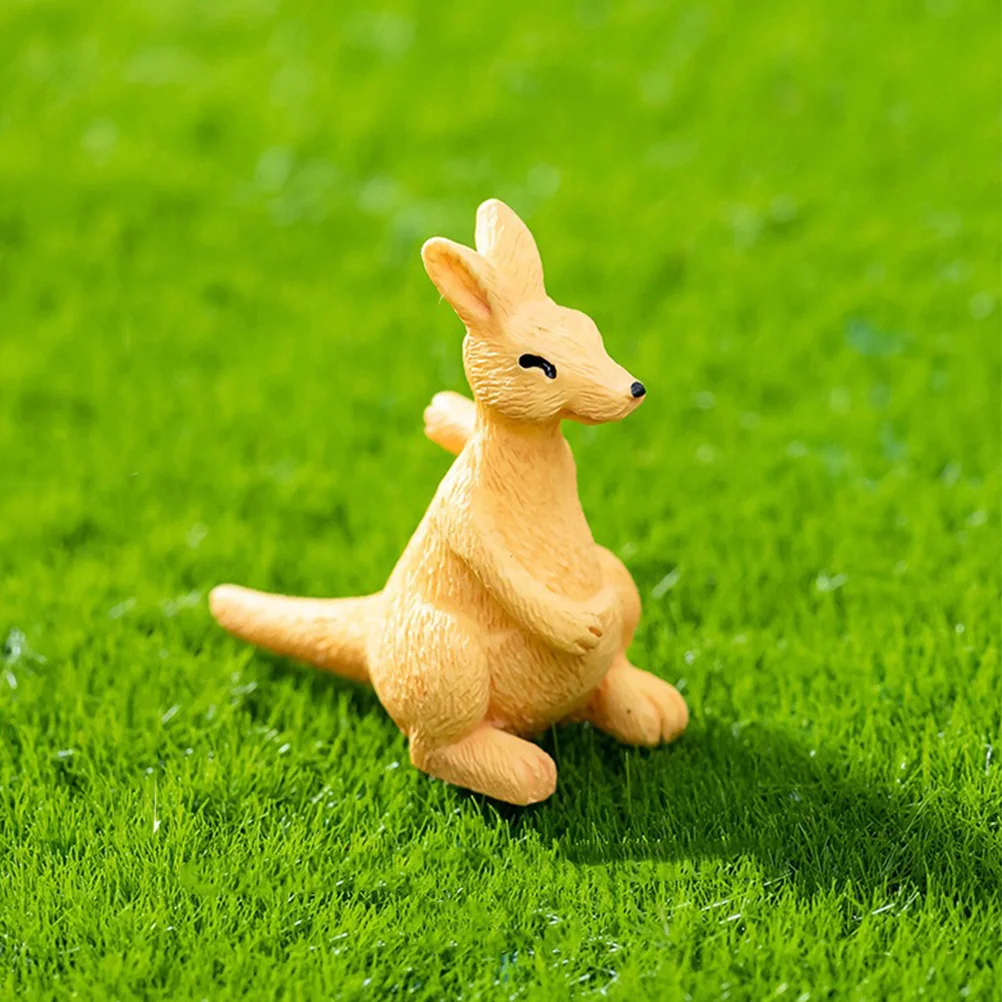 

6pcs Miniature Kangaroo Statues Resin Micro Landscape Decor Fairy Garden Indoor Outdoor Animal Figurines For Home Garden