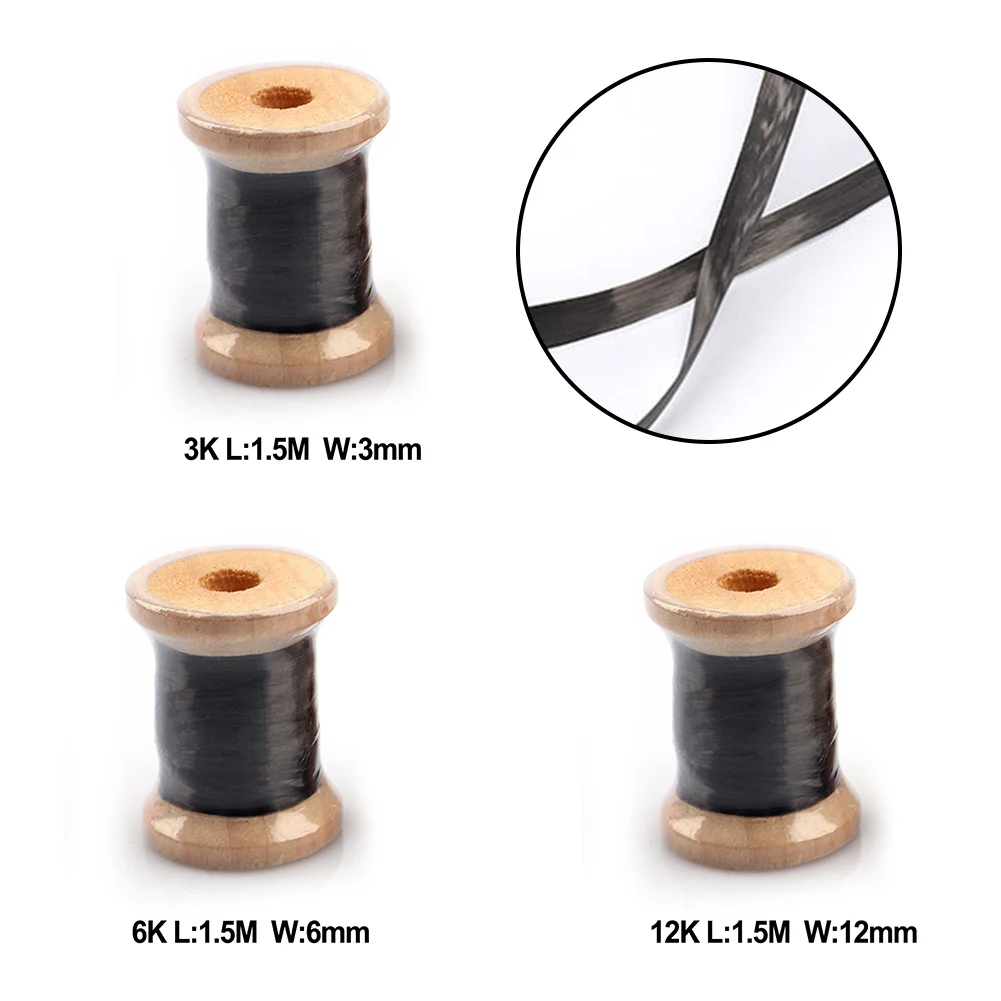 

Fishing Rod Carbon Fiber Binding Line Rod Guide Wrapping Line Ring Thread Carbon Fiber Fishing Accessories Rod Tools 1.5Mx3/6/12