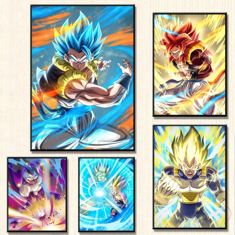 

Canvas Print Dragon Ball Goku Aesthetic Anime Posters Vegeta Modern Room Living Room Decor Posters Action Figures Record Growth