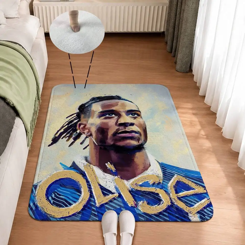A-Assist King M-Michael Olise Short Plush Bathroom Door Mat, Hallway Decor Rug, Home Entry Welcome Floor Mat