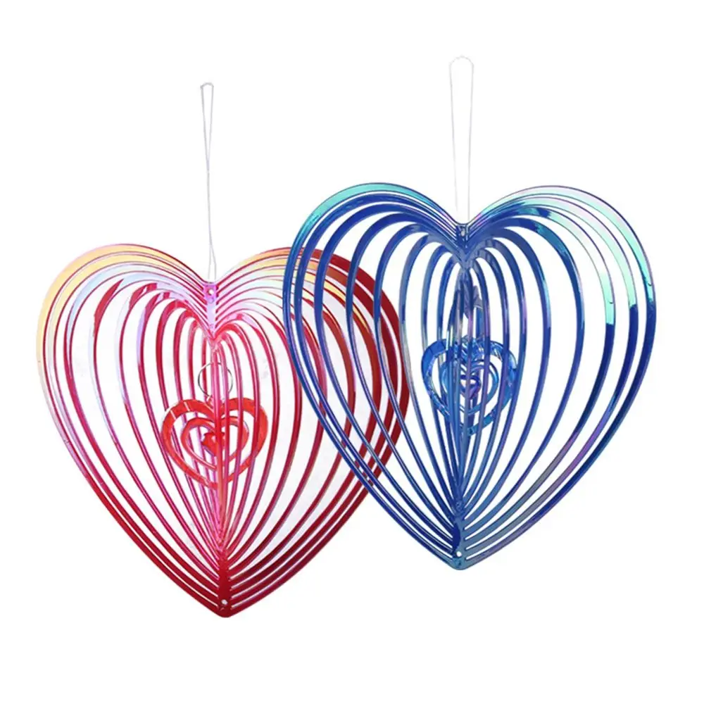 

Art Heart Elastic Pest Control Garden Decorations Hanging Garden Supplies Wind Spinner Bird Repeller Wind Rotation
