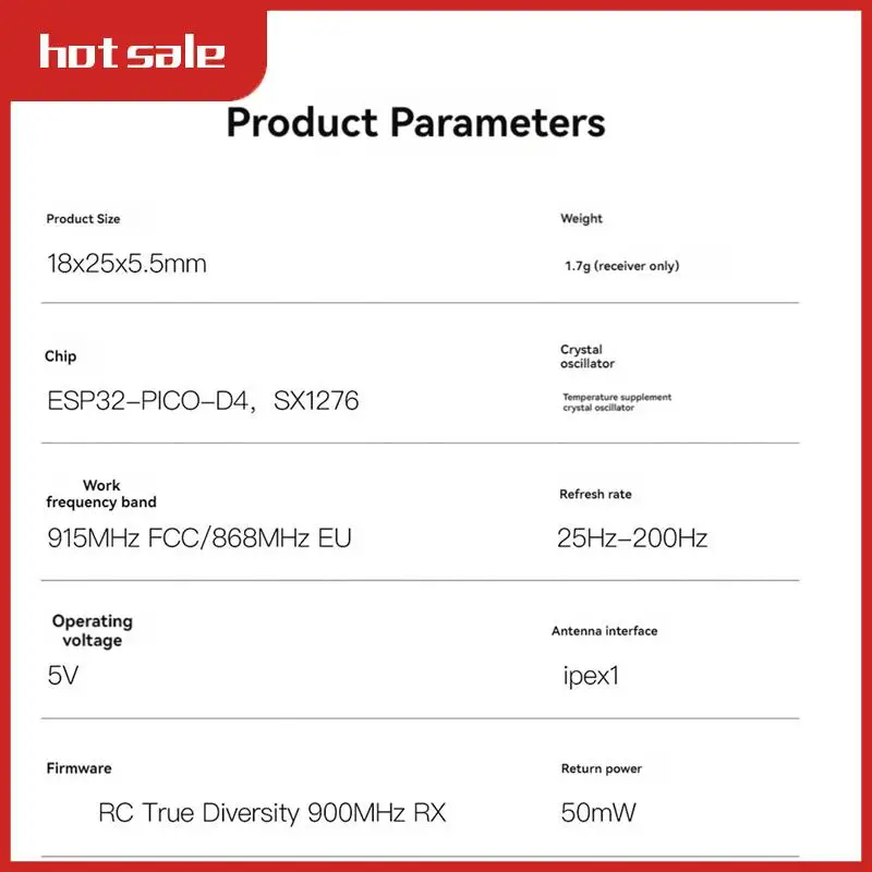

A74P-For GEPRC ELRS DUAL Diversity Receiver RX 25-200Hz Built-In TCXO With Dual Antenna For FPV RC Drone