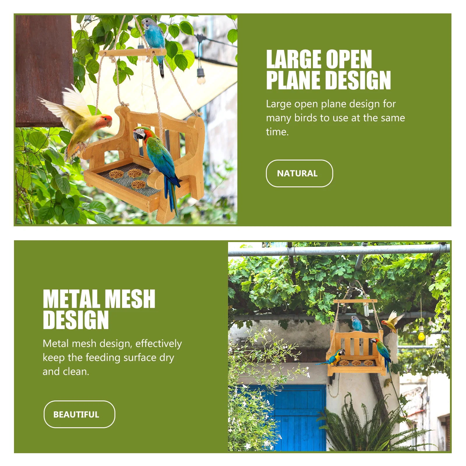 

Automatic Hanging Bird Feeder Chair Shape Balcony Garden Outdoor Bird Food Feeder Multi Functional Yard Accessory