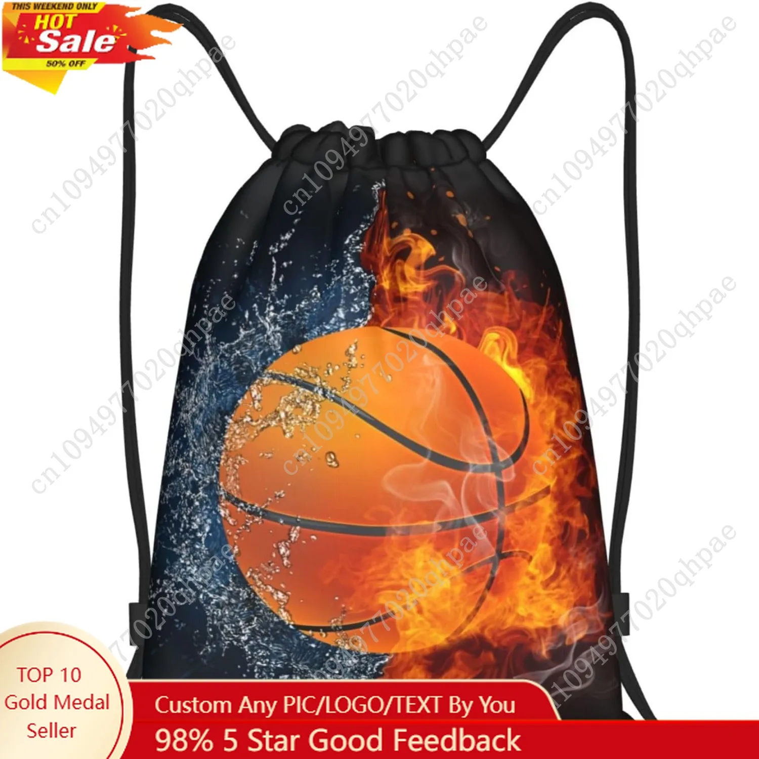

Basketball Drawstring Bags for Kids Boys Girls, Sports-Themed Drawstring Backpack Casual Knapsack for Adults Women Men, Black Dr