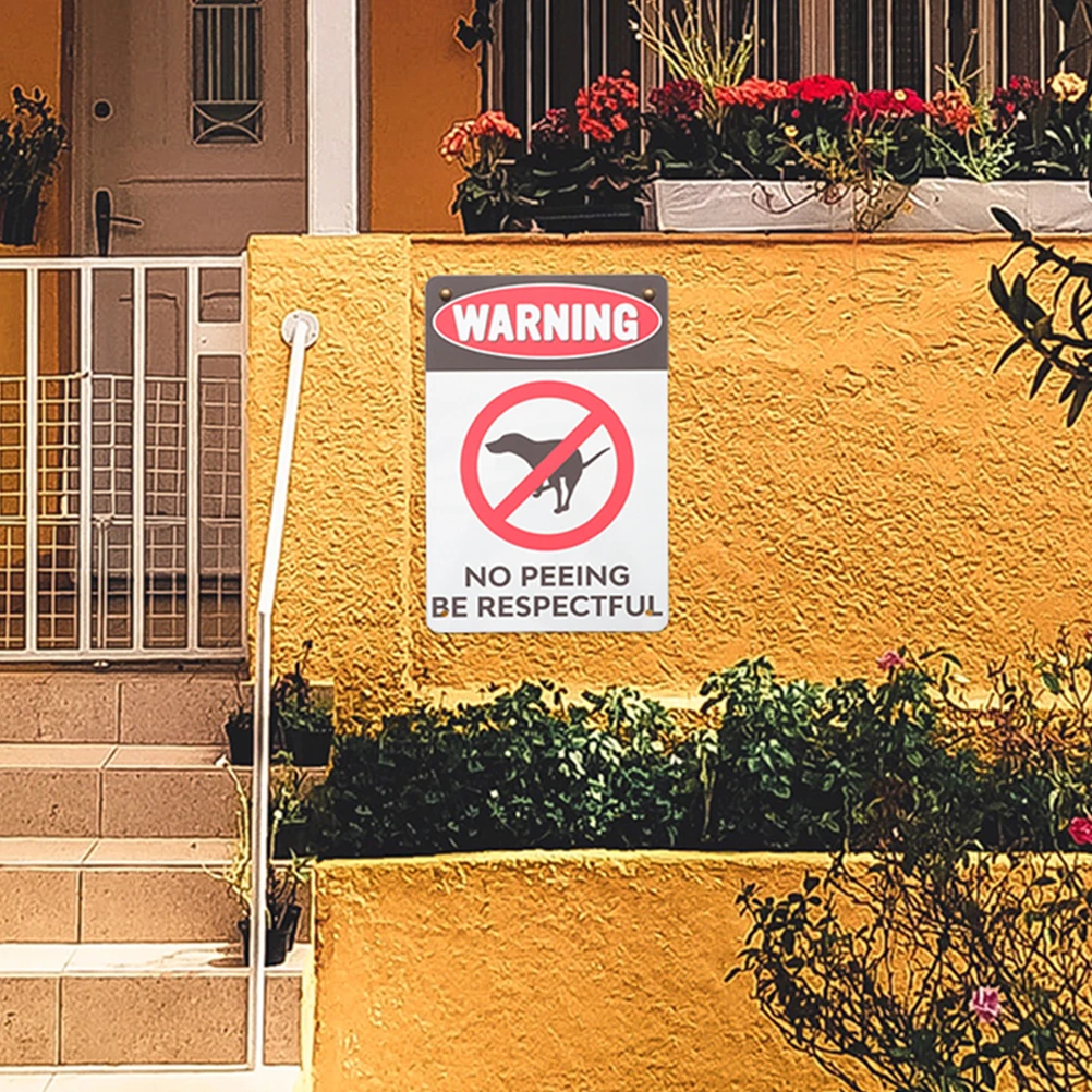 

Warning Sign Decoration Dog Signs for Yard Home Outdoor No Pee Poop Lawn Frameless