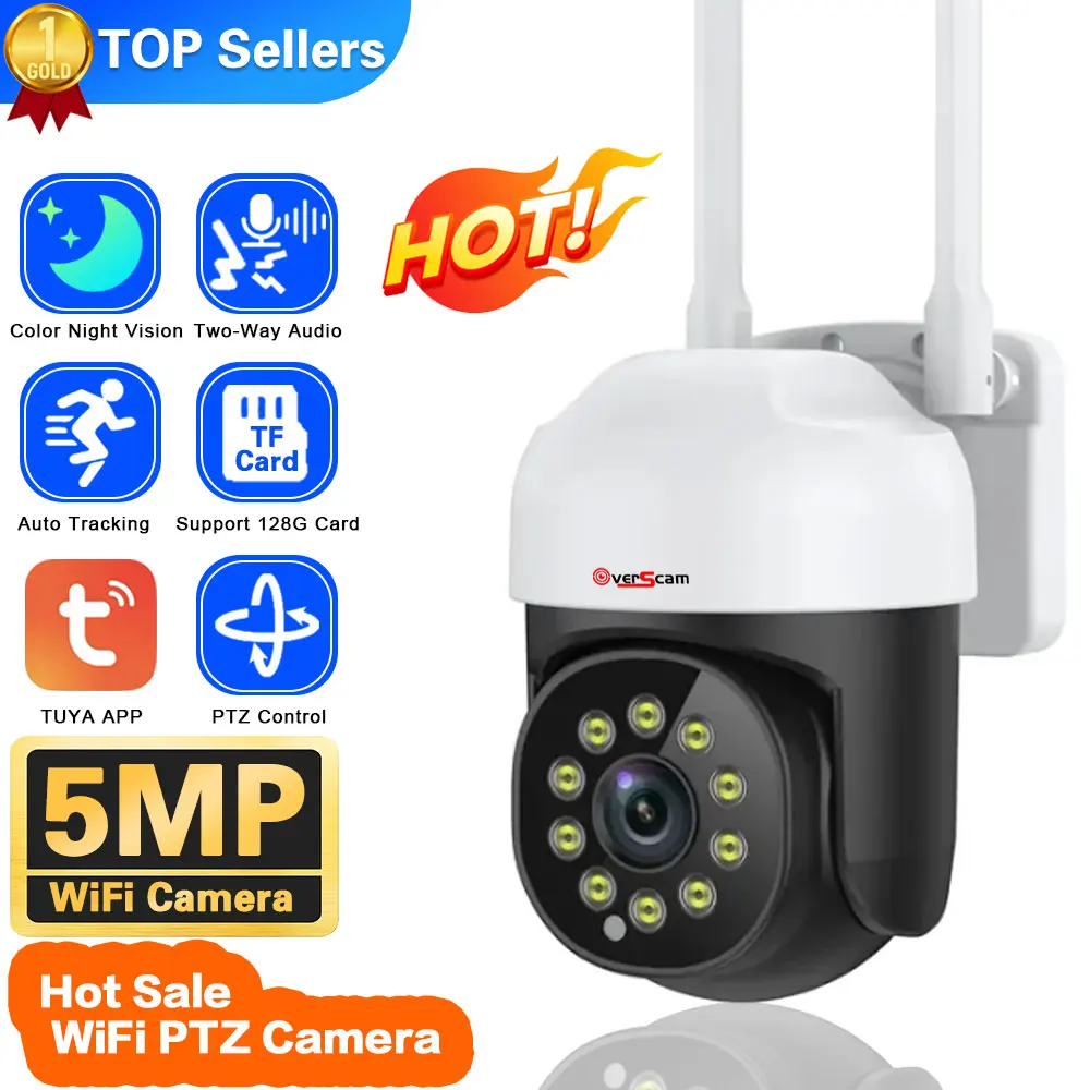 

5MP Tuya IP Camera WiFi Wireless Video Surveillance Cam Home Security Protection Motion Detection Waterproof Smart Life APP