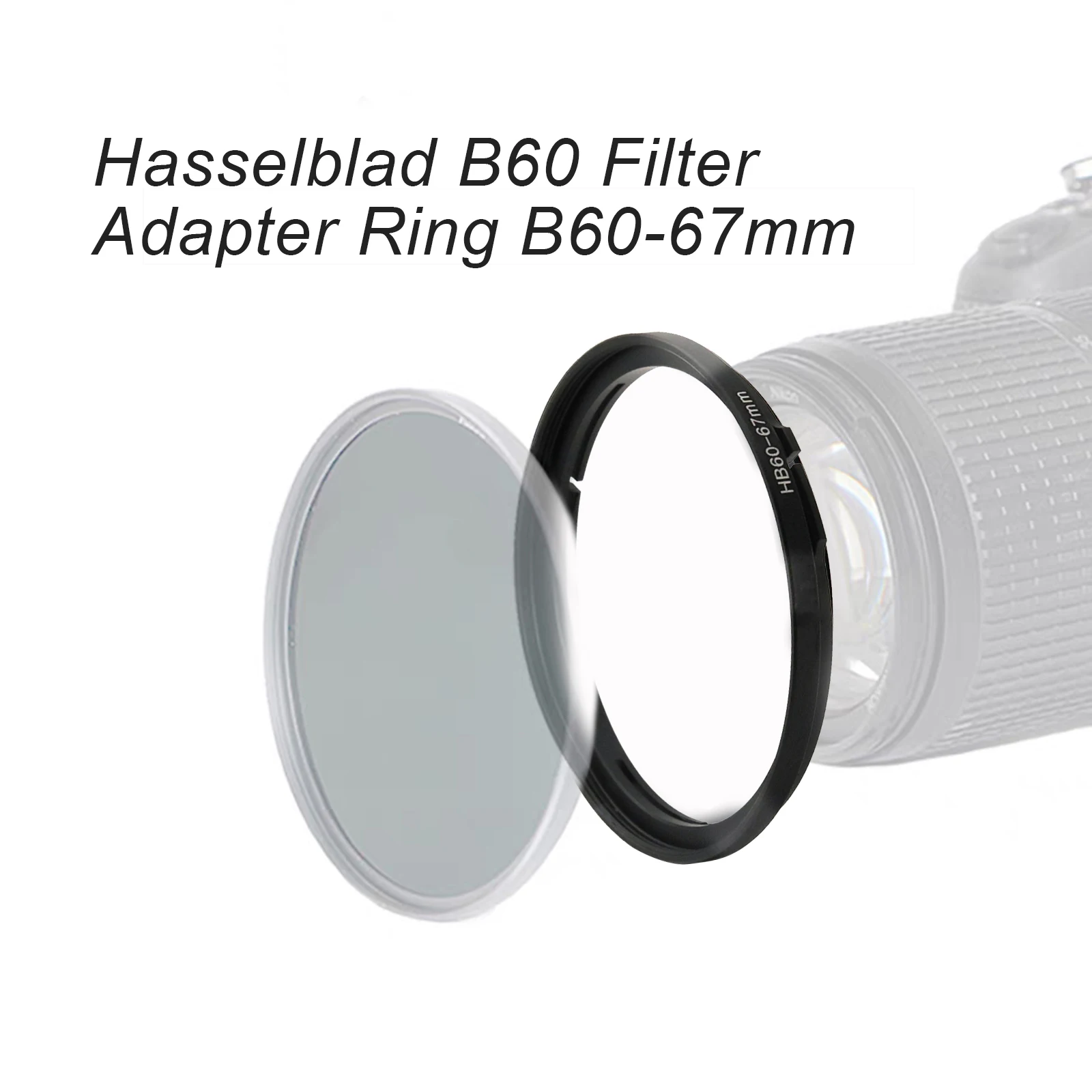 LinGo Step Up Ring For Hasselblad B60 Filter Adapter Ring Bay B60-62mm B60-67mm B60-72mm B60-77mm B60-82mm - view 2