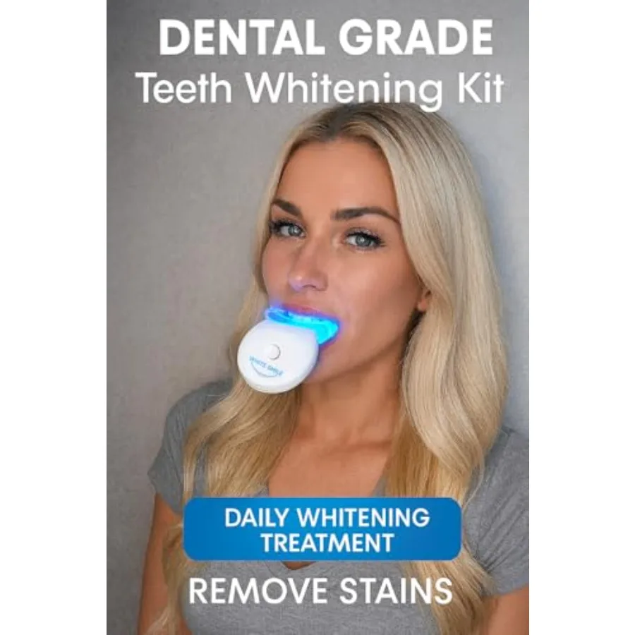 WHITE SMILE Комплект для отбеливания зубов Светодиодная система освещения с 35 перокидом карбамида 3 гелевых шприцами для быстрой 10-минутной обработки дома