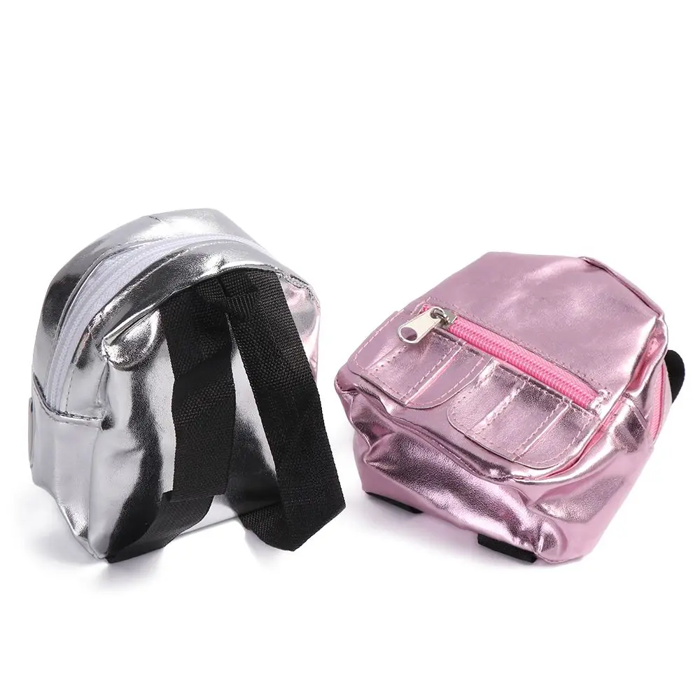 Fashion Mini Knapsack 18 inches Girl Doll Backpack PU Pink Silver Glitter  Doll Bag Dolls Accessories Best Gifts Children Toys - AliExpress 26